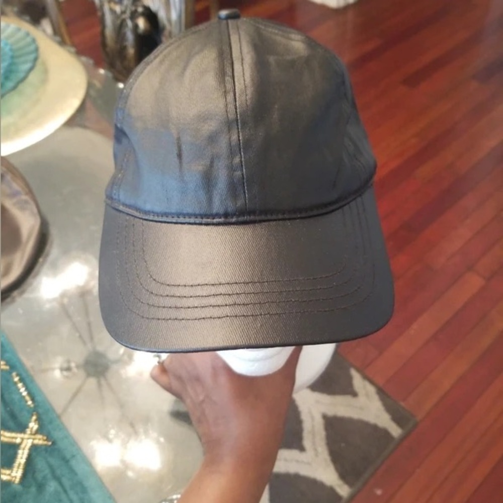 Black Leather Cap